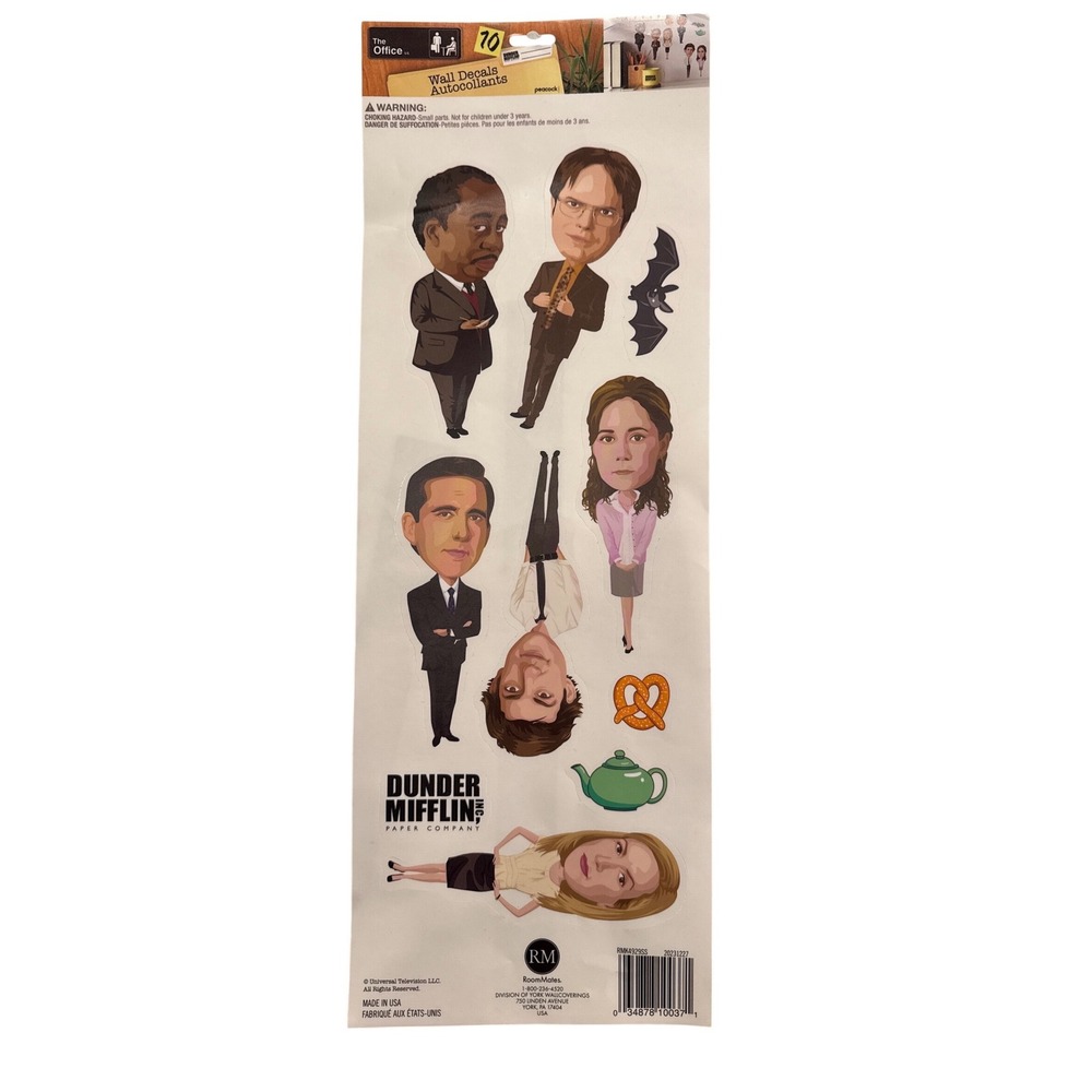 The Office US Wall Decals RoomMates Michael Dwight Jim Dunder Mifflin Stickers